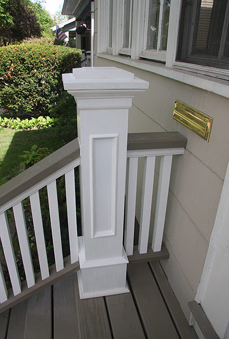 Front Steps, Railings and Newel Posts