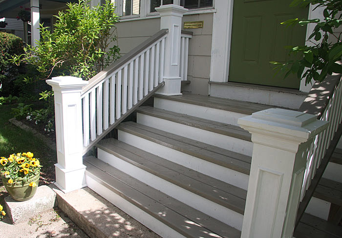 Front Steps, Railings and Newel Posts